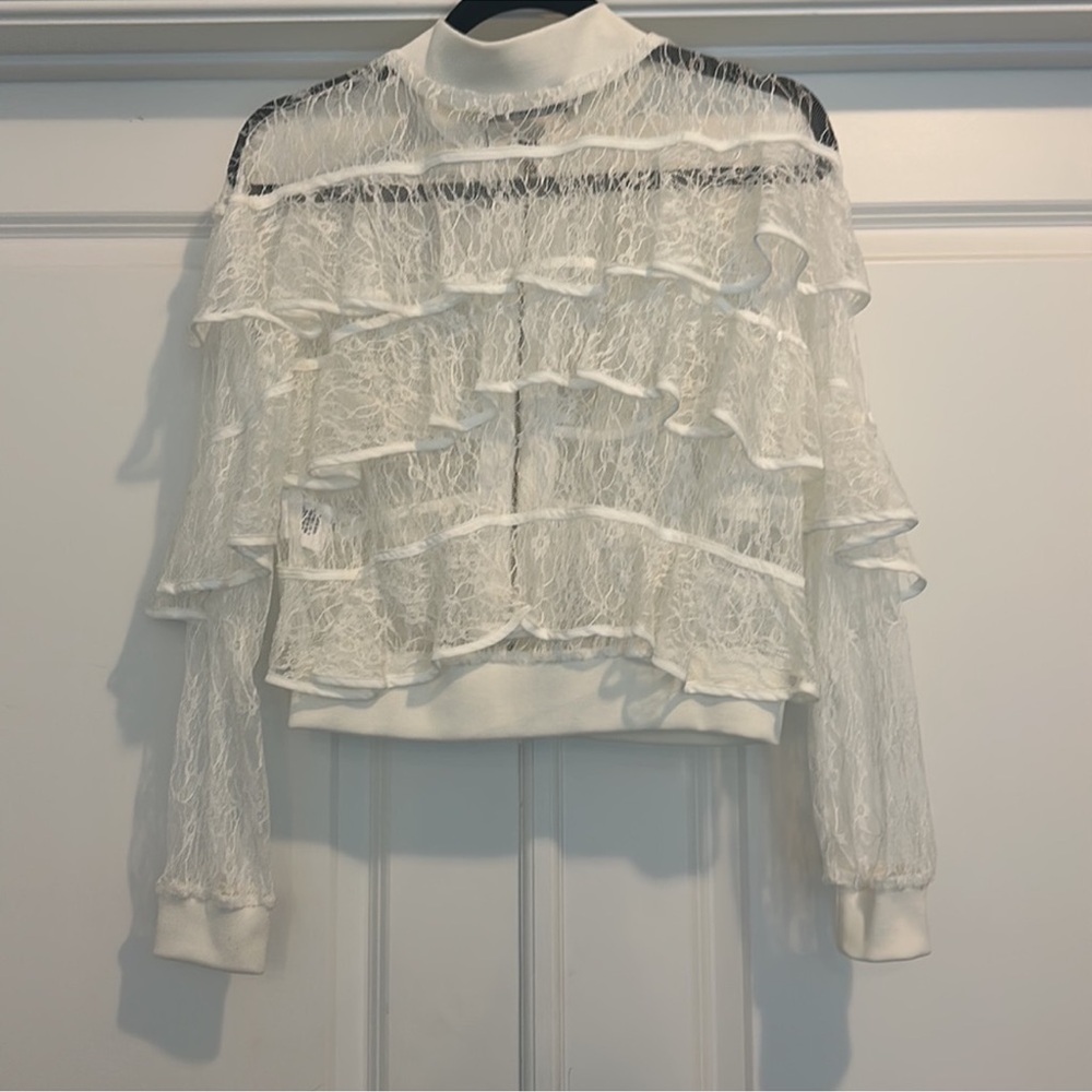 Akira Ruffle Lace Jacket | S | white - Picture 2 of 6